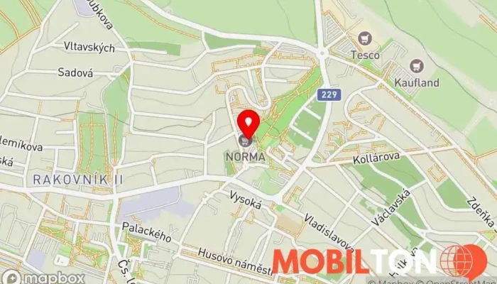 mapa 7 Day's Finest Restaurace v Rakovník II