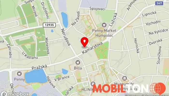 mapa 8SMIČKA - zóna pro umění Galerie umění, Centrum umění, Umělecká organizace, Muzeum v Kamarytova 97
