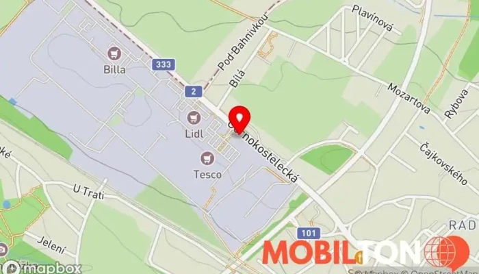mapa ANAWA Asijská restaurace v Černokostelecká 251/24