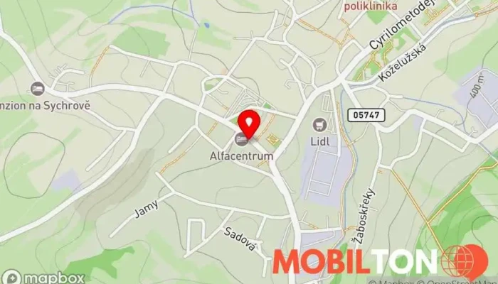 mapa Anděl | pizzerie & cafe bar Restaurace, Pizzerie v Masarykovo nám. 41