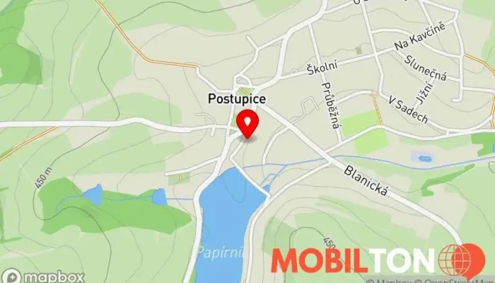 mapa APARTMÁNY FARA POSTUPICE Hotel v nám. Svatopluka Čecha 12