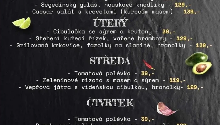Archery -    Texas Mexican Restaurant Menu - Kolín, Kolínská 94