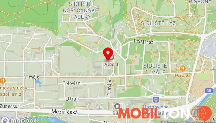 mapa ASIA HONG PHAT Buffet & Sushi Asijská restaurace v Svazarmovská 2638