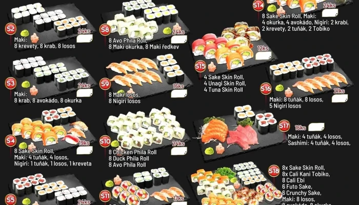 Asia Hong Phat Buffet Sushi Menu - Svazarmovská 2638