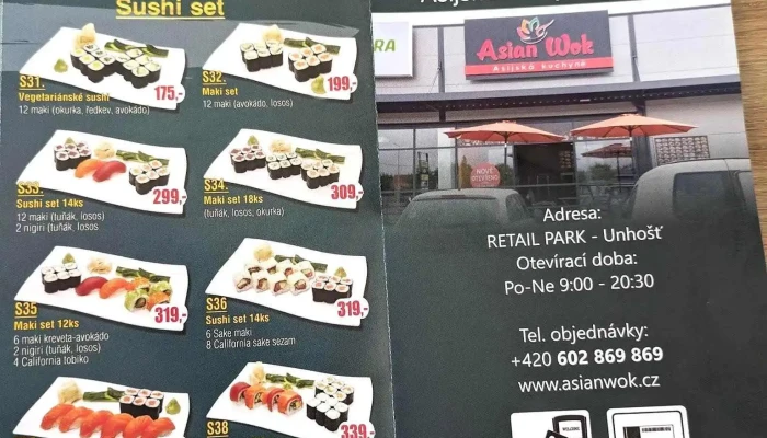 Asian Wok -  Menu - Pražská 1544