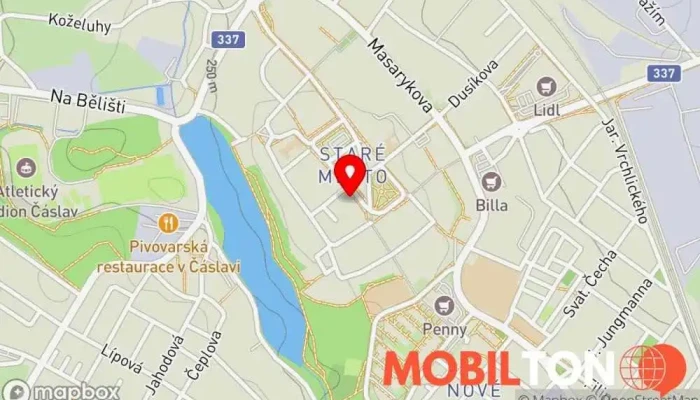 mapa Asijské Bistro Restaurace v Staré Město