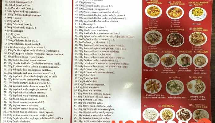 Asijske Bistro Menu - 1. Máje 2640