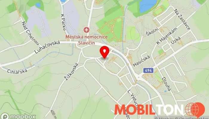 mapa Bistro Bouda aneb Slavičín - báječné místo pro život Kavárna v Horní nám.
