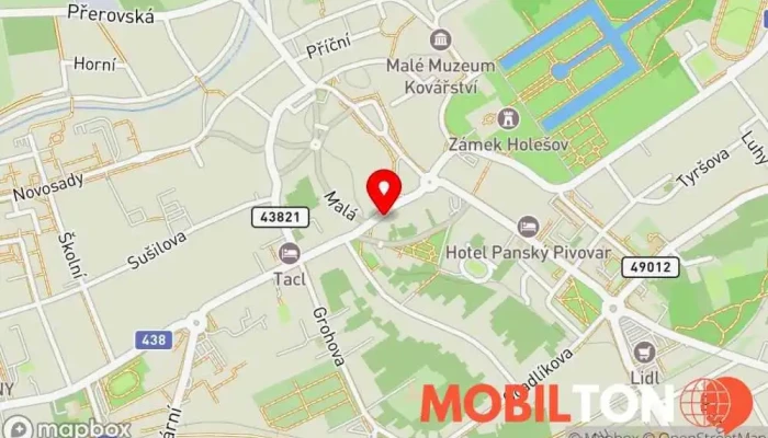 mapa Bistro Labužník a catering Restaurace v 54, nám. Dr. E. Beneše 16