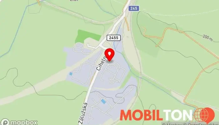 mapa Bistro myčka Restaurace v Cihelna
