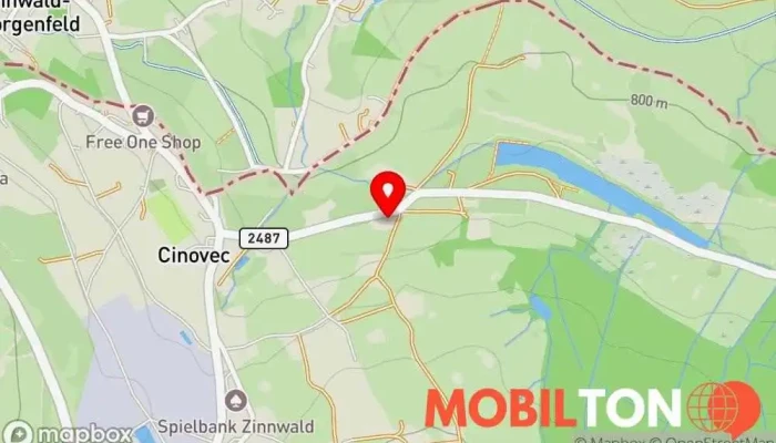 mapa Bistro na cestě Bistro v Dubí-Teplice 1