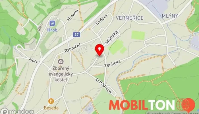 mapa Bistro u Jendy Rychlé občerstvení v Mírové nám. 82