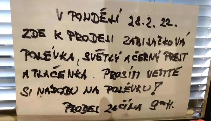 Bistro U Rizka Menu - Dr. Dvořáka 108