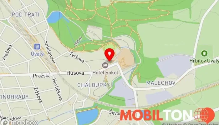 mapa Bistro Úvaly Bistro v nám. Arnošta z Pardubic 6