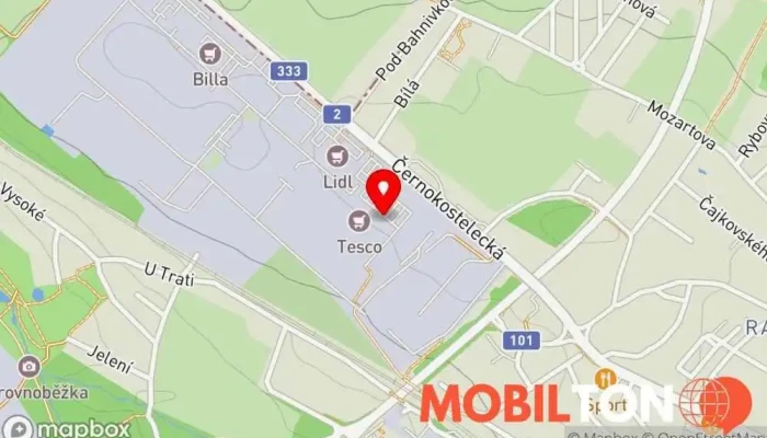 mapa Bizon Burger Rychlé občerstvení v Černokostelecká 2110/20