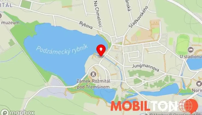 mapa Bowling Bar Amerika Bar v Rybova 27