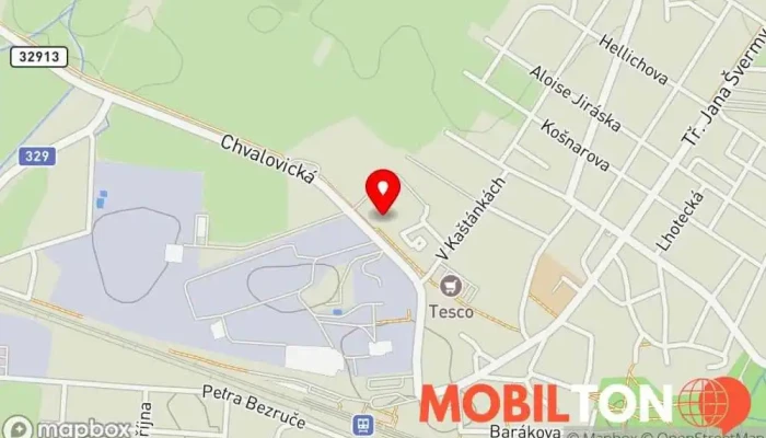 mapa Bowling bar-restaurant Siňorita Restaurace, Bowling / Kuželky v Chvalovická 1076