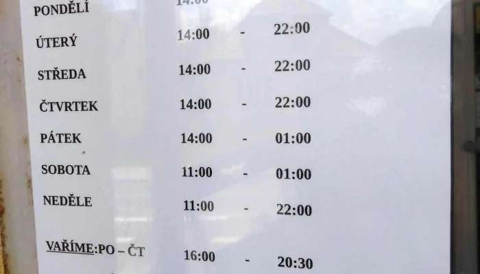 Bowling Club Zlechov -  Menu - Zlechov