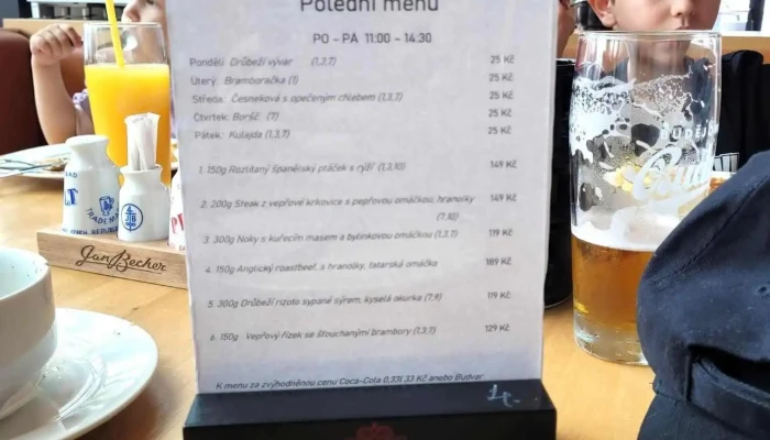 Budvarka Zlin Menu - Nám. Práce 2523