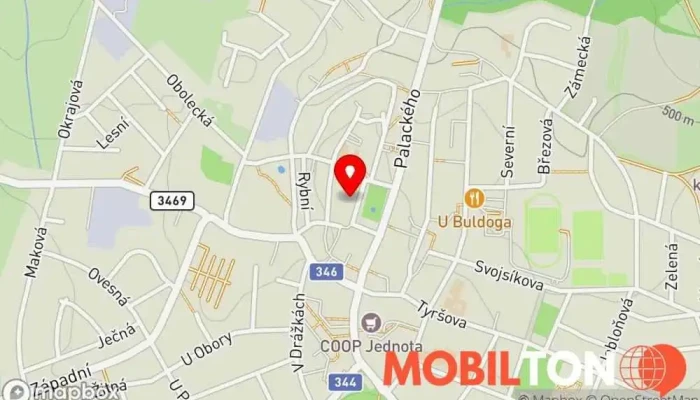 mapa Bufet (Hotel Vysočina) Bufet v nám. T. G. Masaryka 202