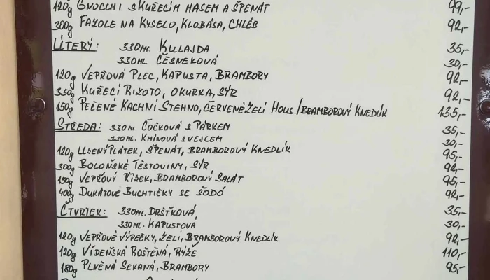 Bufet V Podloubi Adresa - Nám. T. G. Masaryka 112