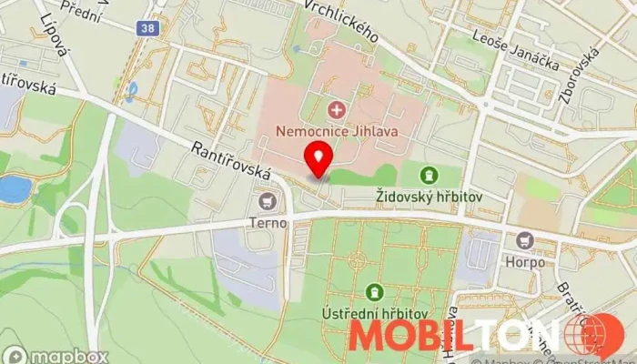 mapa Burgrárna Jihlava Hamburgerová restaurace, Restaurace v Vrchlického 59