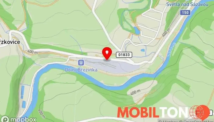 mapa Büstro Montraz Restaurace v Dolní Březinka