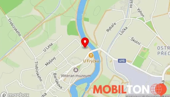 mapa Bývalý pivovar Uherský Ostroh Historická památka v Komenského 192