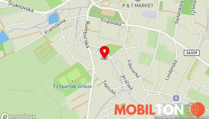mapa Bzenecká Hospoda Bar v Moskevská 233