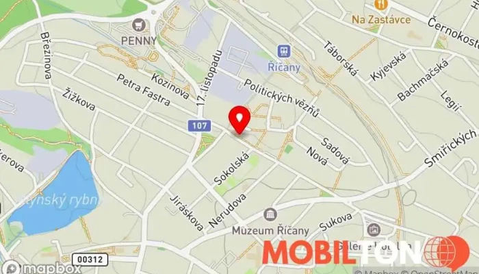mapa Café & bistro Na Fialce Bistro v Mánesova 2530/3a
