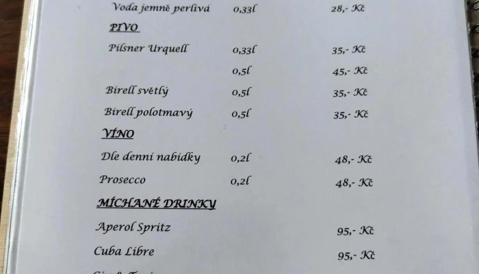 Cafe Kelly Menu - Kostelní 83