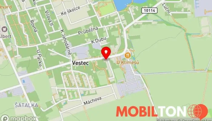 mapa Caffè del Borgo Kavárna v Vestec-Jesenice u Prahy