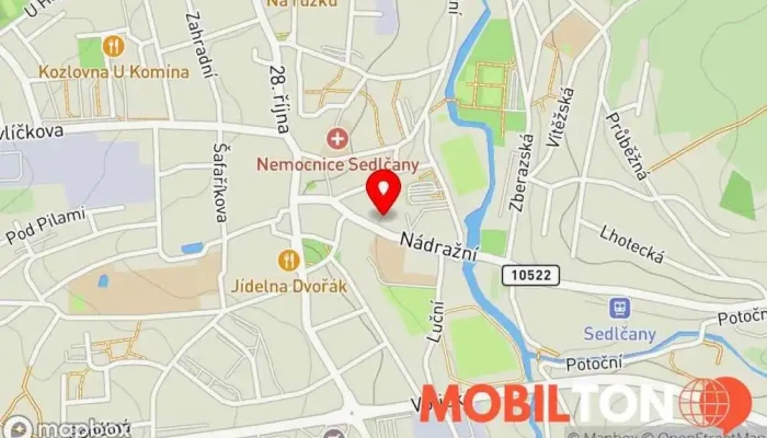 mapa Čajovna Ve dvoře Vegetariánská restaurace v Nádražní 109