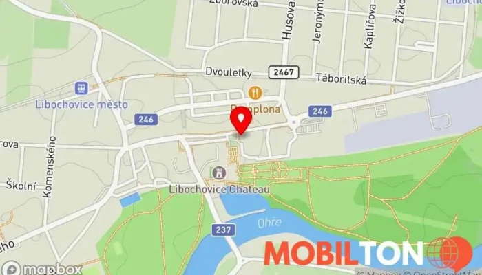 mapa Černý Orel Libochovice Restaurace v nám. 5. května 86
