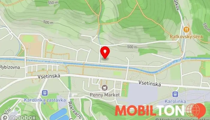 mapa Chata Karolinka Hotel v Nábřežní 275
