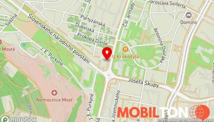 mapa Čínská restaurace Luna Most Restaurace v Čsl. armády 1831