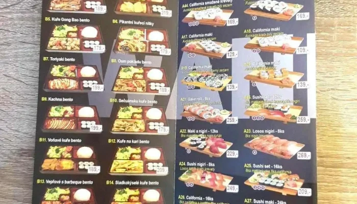 Cinska Restaurace Wanlong S Sushi Menu - Radošovice