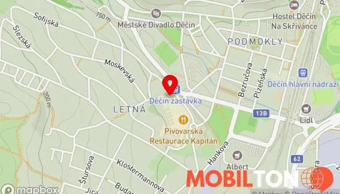 mapa Čínské bistro Rudý orel Restaurace v Sofijská 2/3