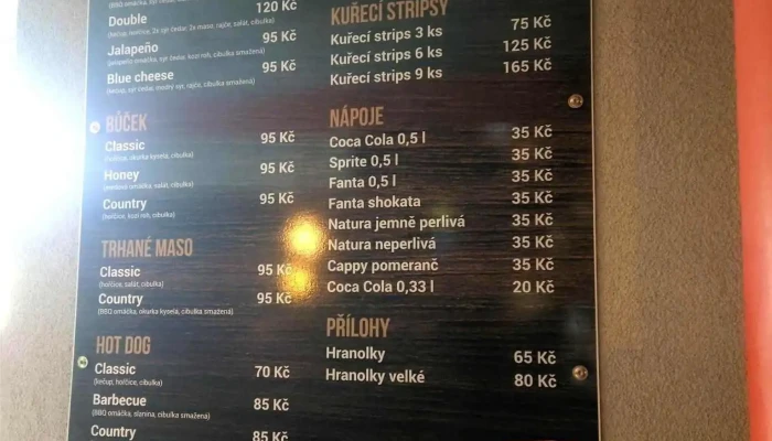 Country Bistro -  Menu - Javorová 1094