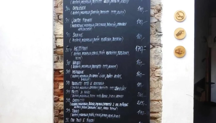 Croccante Pizza -  Menu - Havlíčkovo Nám. 20/5
