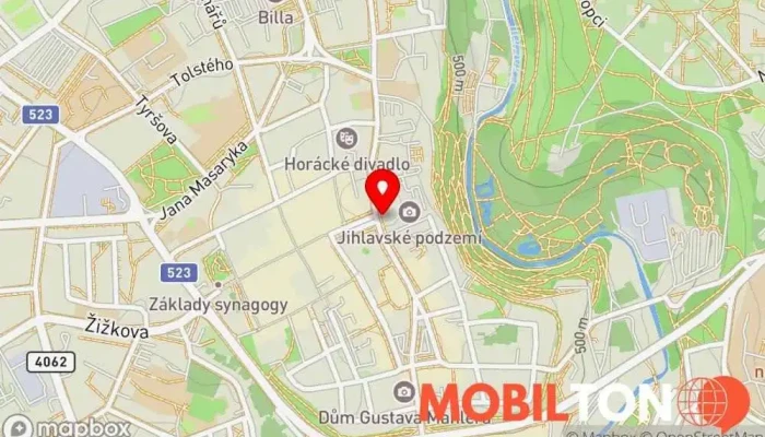 mapa Cukrárna Cafe Ignác Kavárna / Čajovna, Cukrárna, Pražírna kávy, Prodejna zákusků, Prodej zmrzliny v Masarykovo Nám. 110
