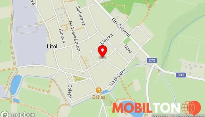 mapa Cukrárna-Občerstvení U Pixů Restaurace se západními jídly v Palackého 289 22