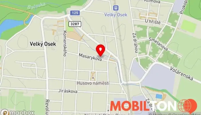 mapa Dělnický dům Restaurace v Masarykova 359