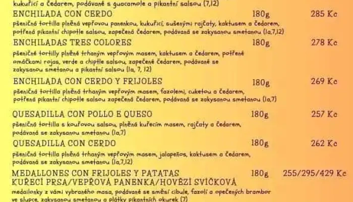 Depresso   Mexicka Restaurace Louny Menu - 348, Na Valích