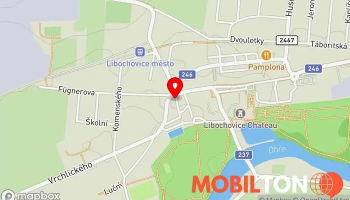 mapa Djerba kebab / Pizza Libochovice Restaurace v Nerudova 112