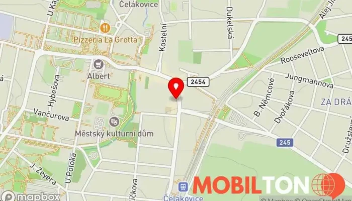 mapa Döner Kebab Čelákovice Rychlé občerstvení v Masarykova 14