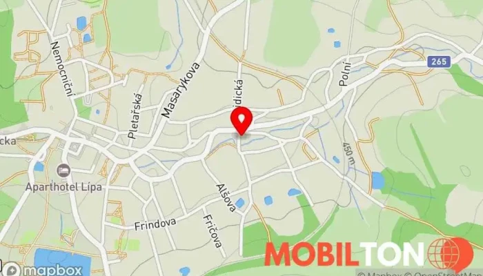 mapa Dřevěnka u Dvořáků Bar v Studánecká 64/2