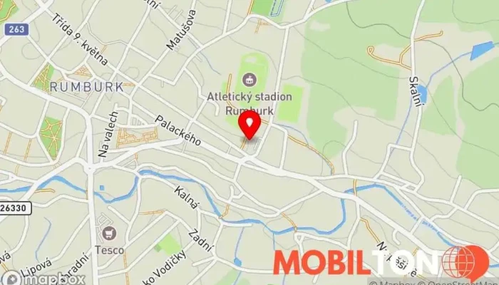 mapa Dům kultury Střelnice Rumburk, p.o. Kulturní centrum v SNP 484/29