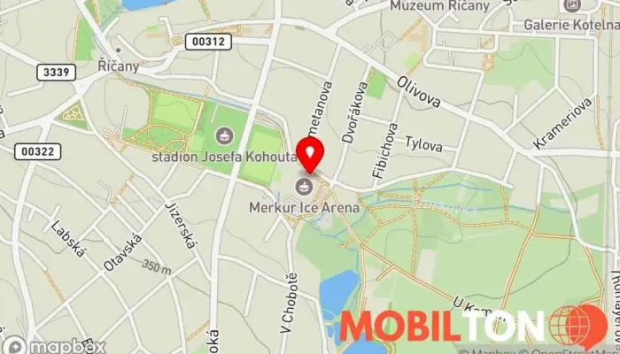 mapa DVA:JEDNA výčep a restaurace Restaurace v Škroupova 2625/4