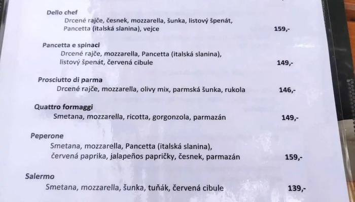 Eden Restaurace Litomerice Menu - Osvobození 191/17